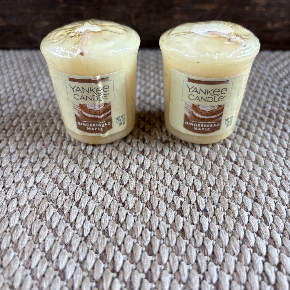 Lot Of 2 Yankee Candle Votive Gingerbread Maple New Old Stock